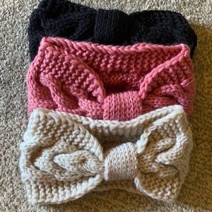 Set of 3 winter headbands. Well made. Black was worn once. Others are never worn